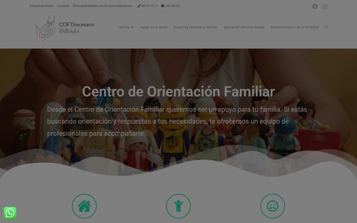 Screenshot of cofdiocesanovalladolid.org