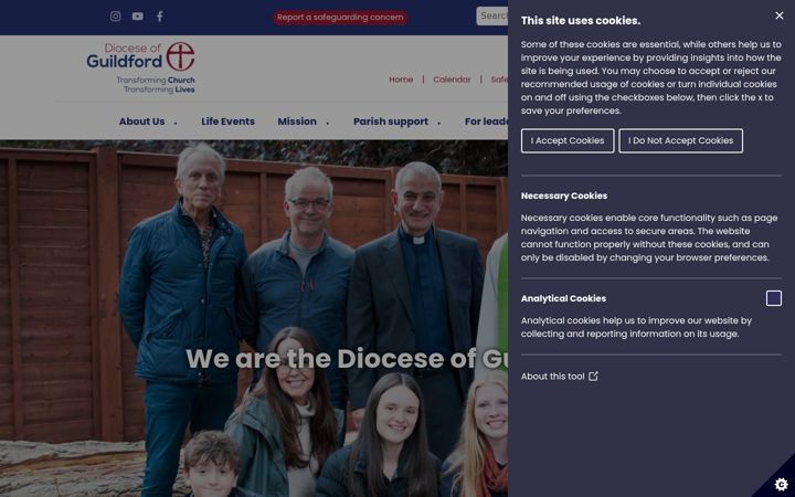 Screenshot of cofeguildford.org.uk