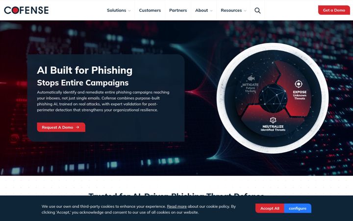 Screenshot of cofense.com