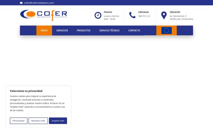 Screenshot of cofersoldadura.es