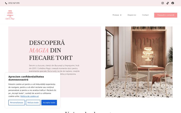 Screenshot van cofetaria-magic.ro