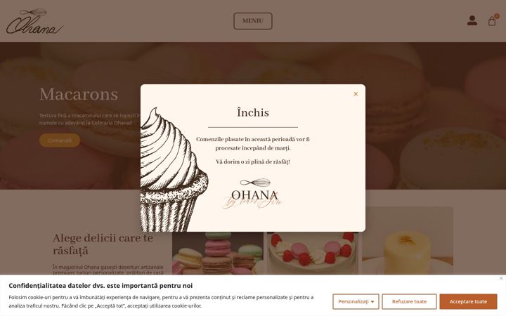 Screenshot van cofetaria-ohana.ro