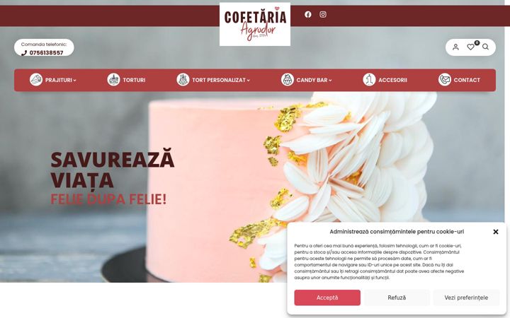 Screenshot van cofetariaagrodor.ro