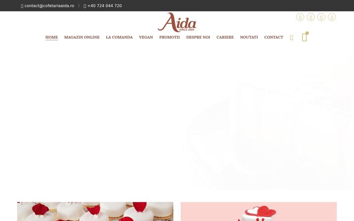 Screenshot van cofetariaaida.ro