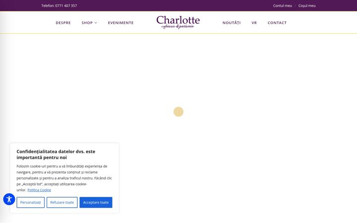 Screenshot van cofetariacharlotte.ro