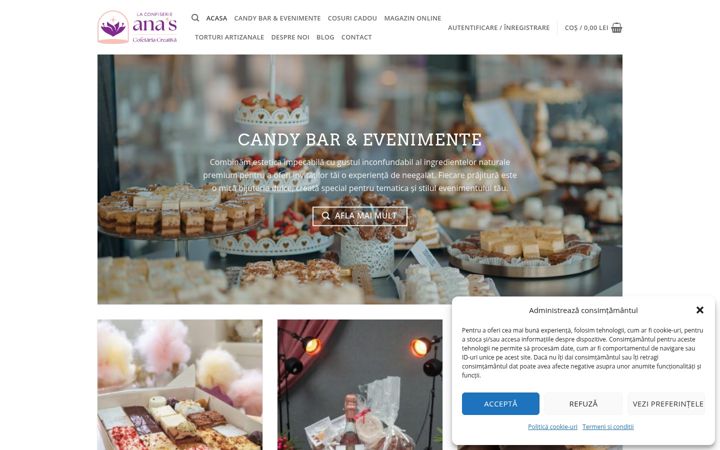 Screenshot van cofetariacreativa.ro