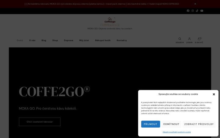 Екранна снимка на coffe2go.cz