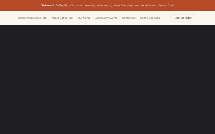 Screenshot of coffee-etc.org