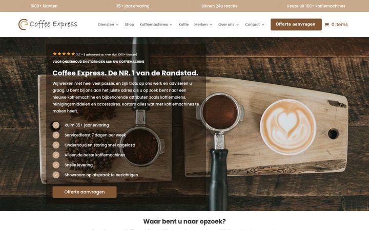 Zrzut ekranu coffee-express.nl