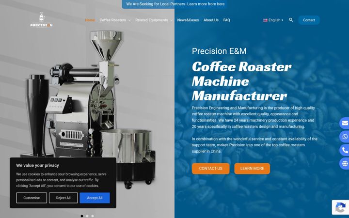 Screenshot of coffee-roaster-machine.com