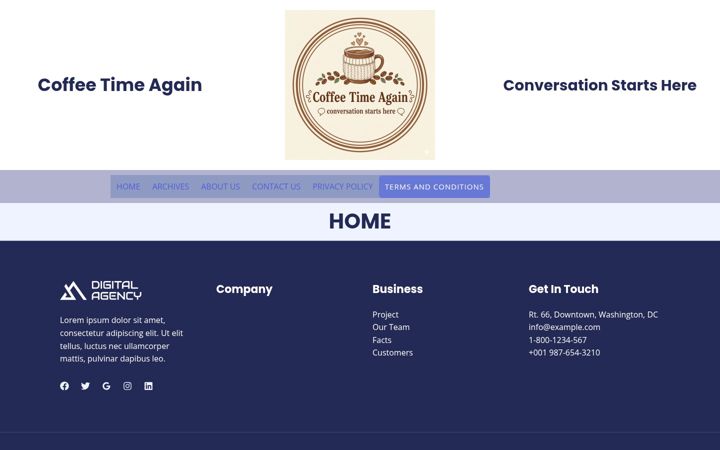 Screenshot of coffee-time-again.com