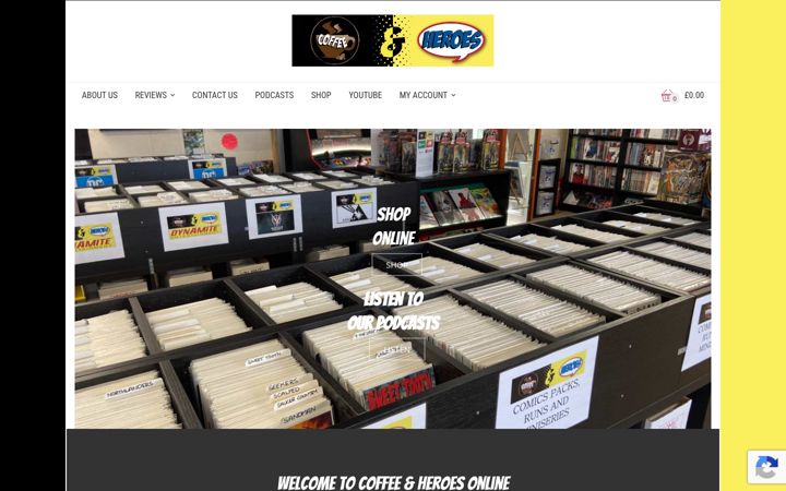 Screenshot of coffeeandheroes.com