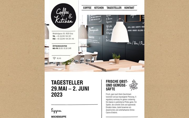 Screenshot of coffeeandkitchen.at