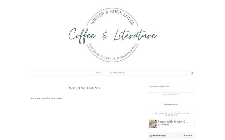 Screenshot of coffeeandliterature.com
