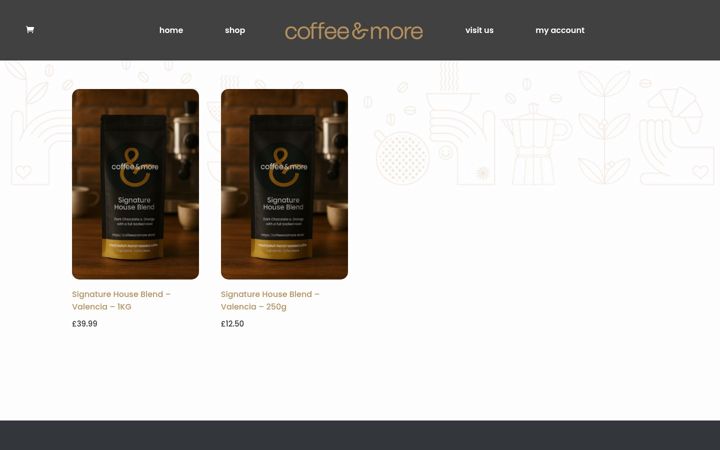 Screenshot of coffeeandmore.store