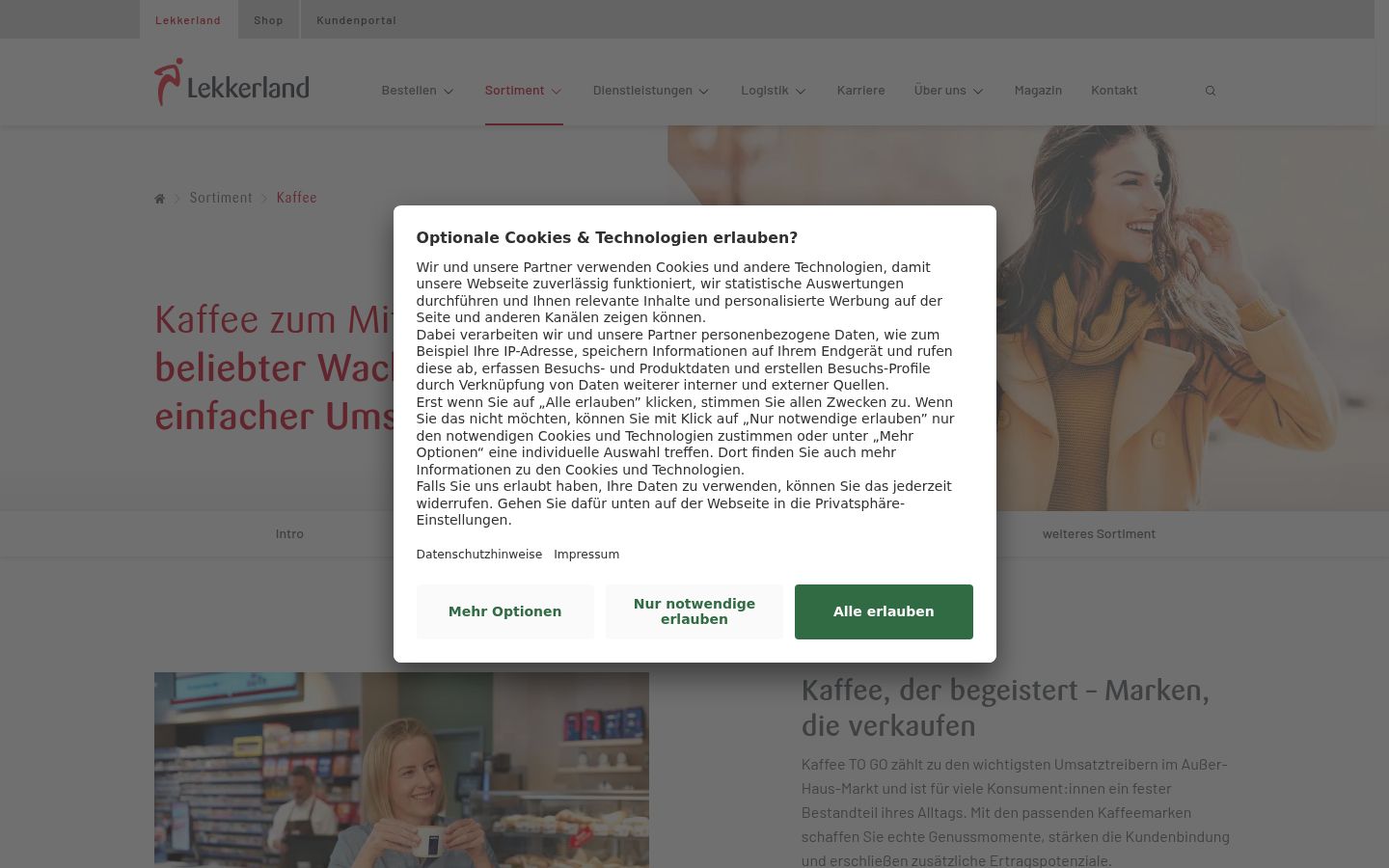 Screenshot tal-banner tal-kunsens muri qabel kwalunkwe interazzjoni