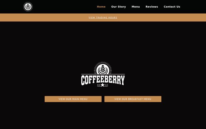 Screenshot van coffeeberry.co.za