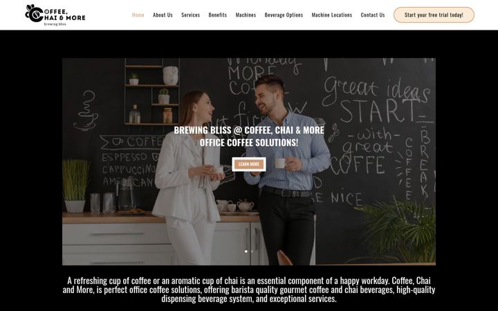 Screenshot of coffeechaimore.com