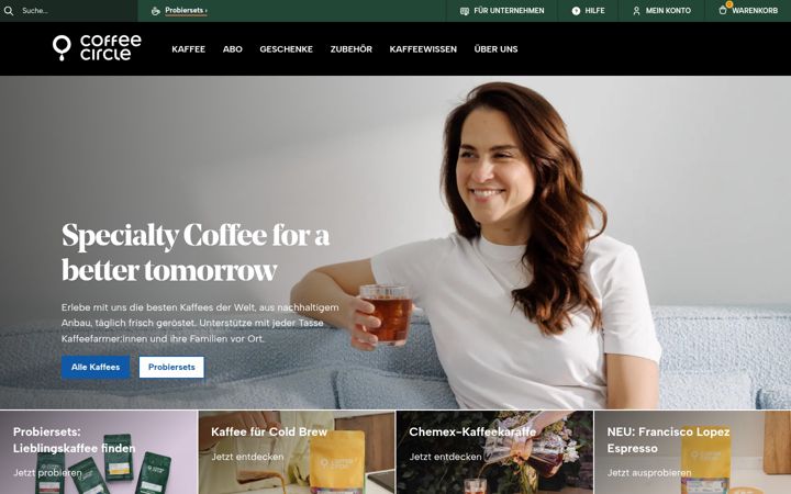 Screenshot of coffeecircle.com