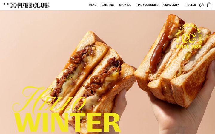 Captura de pantalla de coffeeclub.com.au