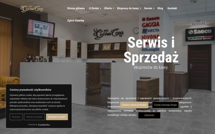 Snímek obrazovky coffeecona.pl