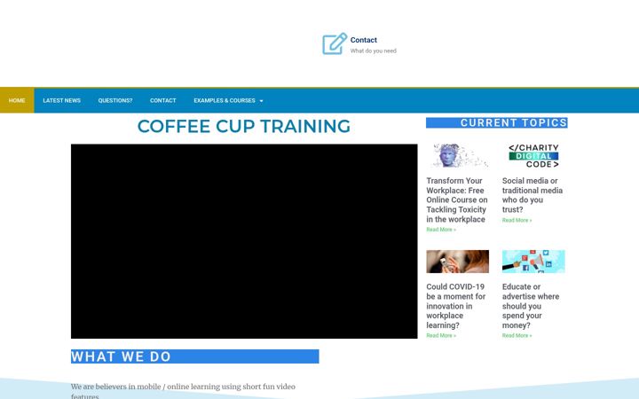 Screenshot of coffeecuptraining.com