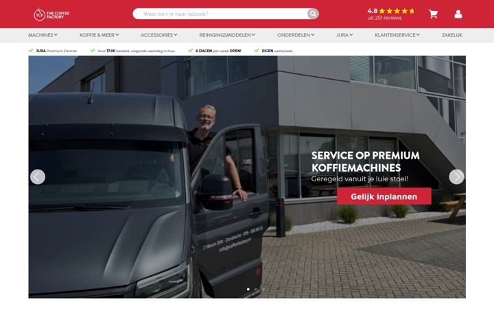 Screenshot of coffeefactory.nl
