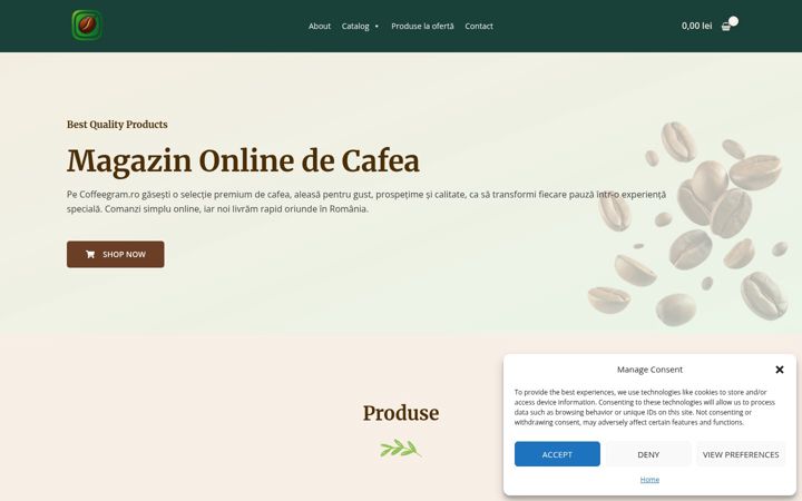 Screenshot of coffeegram.ro