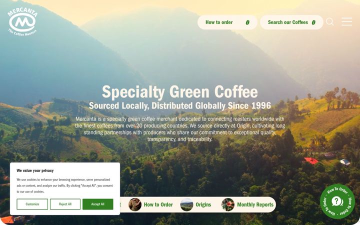 Screenshot of coffeehunter.com
