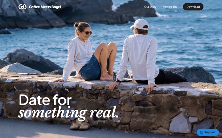 Screenshot di coffeemeetsbagel.com