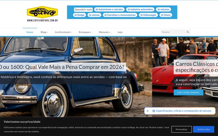 Posnetek zaslona coffeemotors.com.br