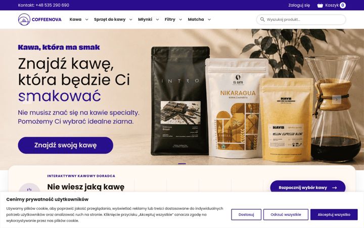 Screenshot of coffeenova.pl