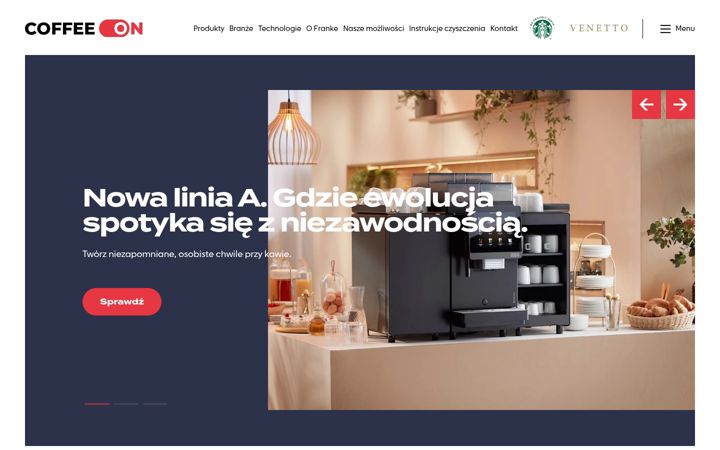 Snímek obrazovky coffeeon.pl