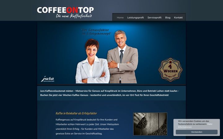 Screenshot of coffeeontop.de