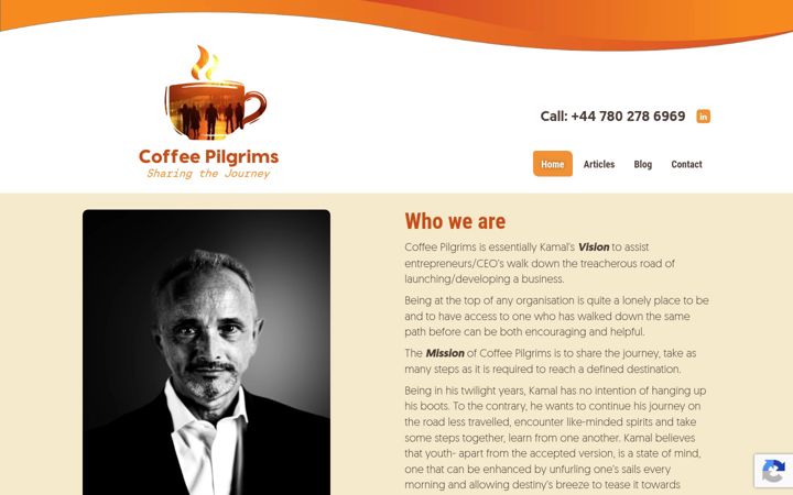 Screenshot of coffeepilgrims.org