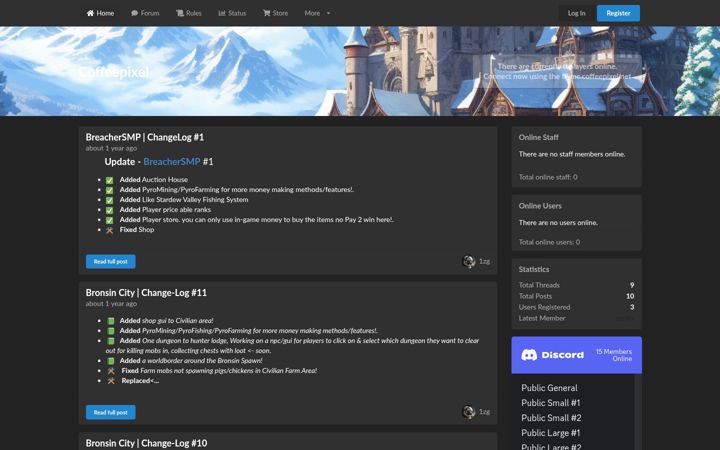 Screenshot of coffeepixel.net