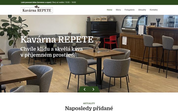 Екранна снимка на coffeerepete.cz