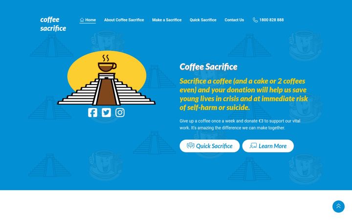 Capture d'écran de coffeesacrifice.ie