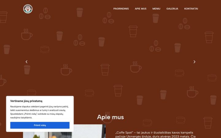 Skærmbillede af coffeespot.lt