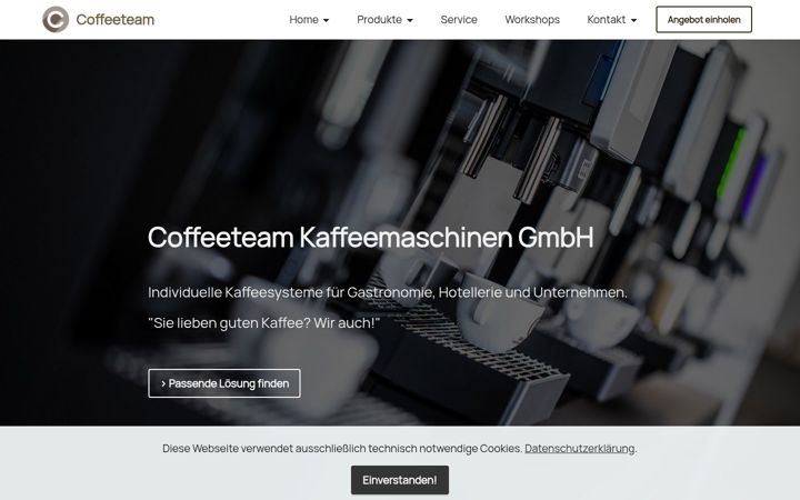 Screenshot of coffeeteam.de