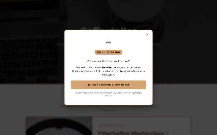 Screenshot of coffeeteller.de