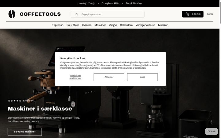 Screenshot of coffeetools.dk
