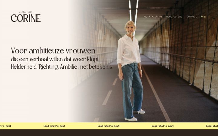 Screenshot of coffeewithcorine.com