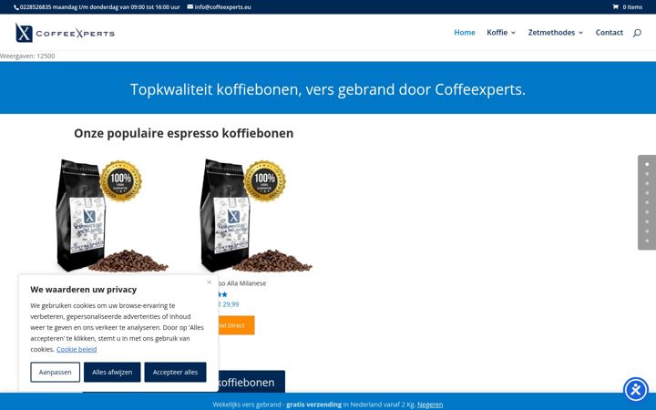 Ekraanipilt saidist coffeexperts.eu