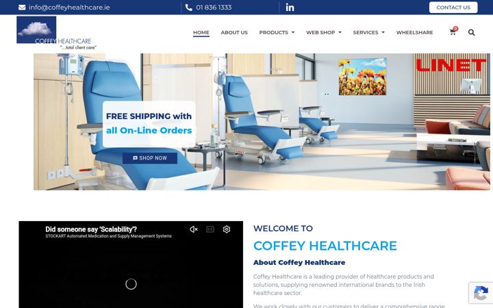 Capture d'écran de coffeyhealthcare.ie