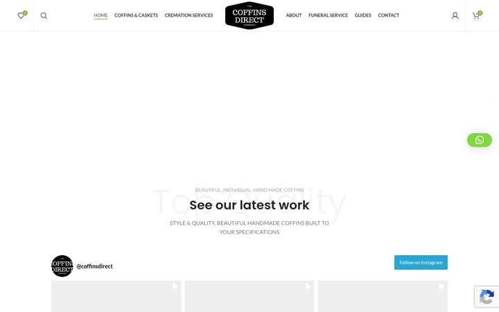 Screenshot di coffins-direct.co.uk