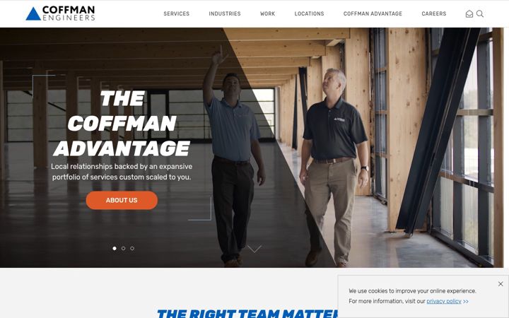 Screenshot of coffman.com