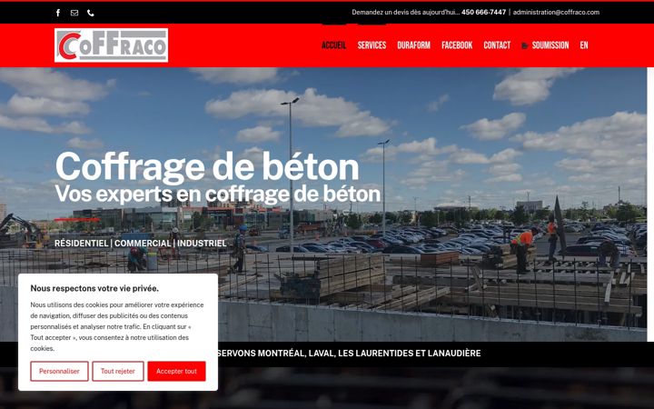 Screenshot of coffraco.com