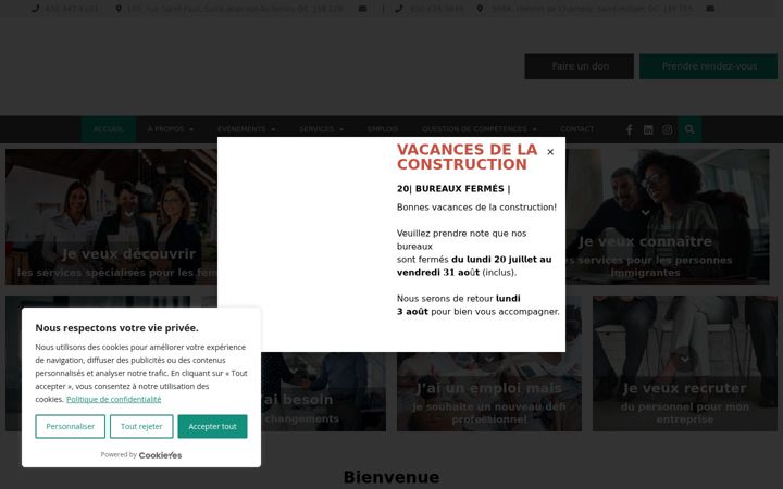 Screenshot of coffre.ca