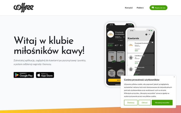 Screenshot of coffree.club